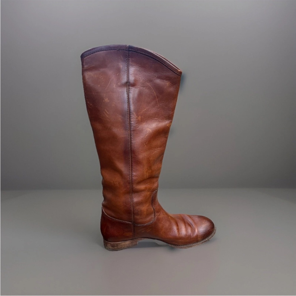 Frye Women Tall Riding Boots Brown Leather Size 8.5 - Picture 4 of 11